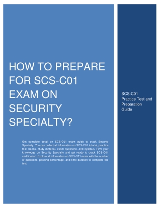 How to Prepare for SCS-C01 exam on Security Specialty?