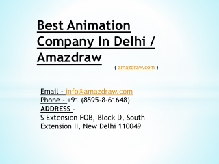 Best animation classes in Delhi | Amazdraw Animation Studio | 8595861648