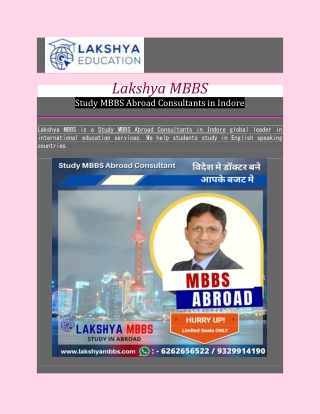 Study MBBS Abroad Consultants in Indore