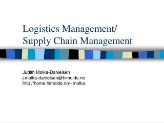 Logistics Management/ Supply Chain Management