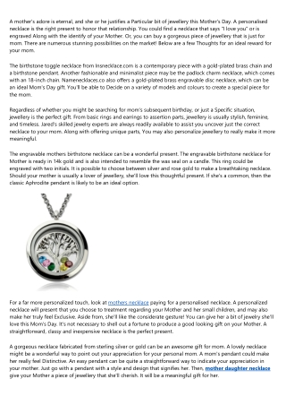 10 Things Your Competitors Can Teach You About mothers birthstone necklace