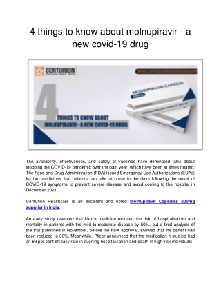 4 things to know about Molnupiravir - A New Covid-19 Drug (1)