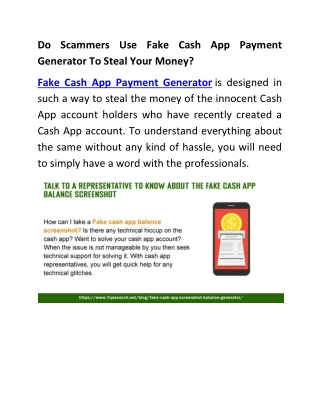 Do Scammers Use Fake Cash App Payment Generator To Steal Your Money?
