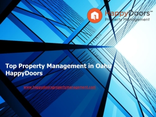 Top Property Management in Oahu - HappyDoors