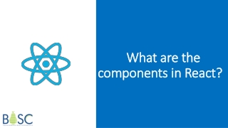 What are the component in React? What are their types