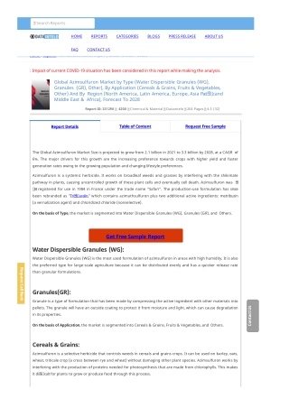 Azimsulfuron Market Report | Global Forecast To 2028