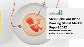 Stem Cell/Cord Blood Banking Market Outlook through 2031 – Opportunities