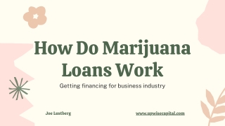 Getting financing for Marijuana business Industry
