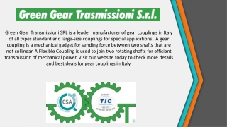 Green Gear Couplings