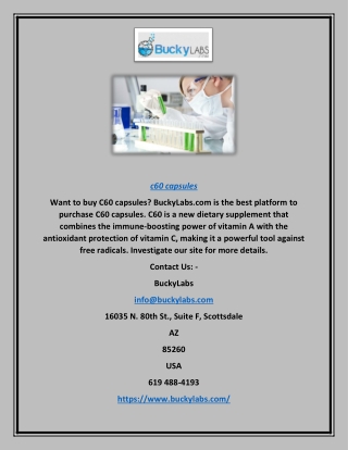 C60 Capsules | BuckyLabs.com