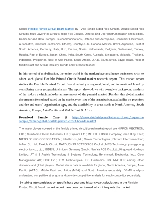 Flexible Printed Circuit Board Market Trends