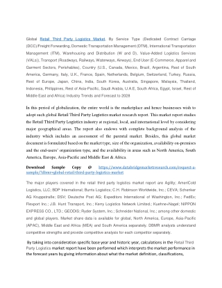 Retail Third Party Logistics Market Trends