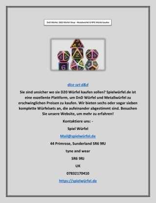 dice set d&d | Spielwürfel.de