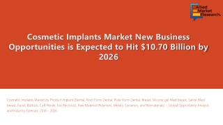 Cosmetic Implants Market to move forward at a double-digit CAGR by 2026