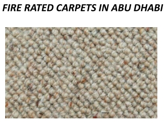FIRE RATED CARPETS IN ABU DHABI