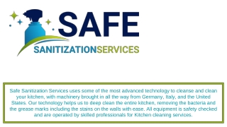 Kitchen Cleaning Services - Safe Sanitization Services