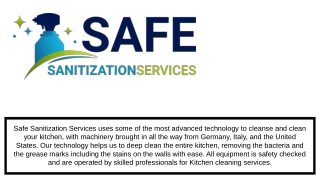 House Keeping Services - Safe Sanitization Services