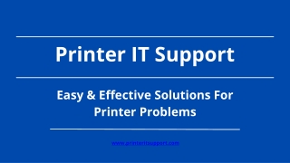 Printer IT Support Easy & Effective Solutions For Printer Problems