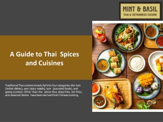 A Guide to Thai Spices and Cuisines