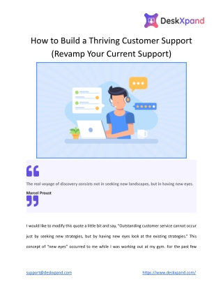 How to Build a Thriving Customer Support (Revamp Your Current Support)