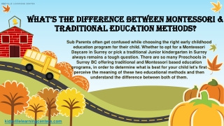 What’s The Difference Between Montessori & Traditional Education