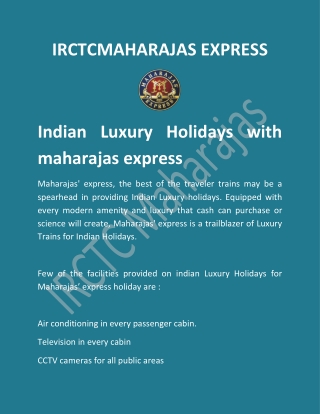Indian Luxury Holidays with maharajas express