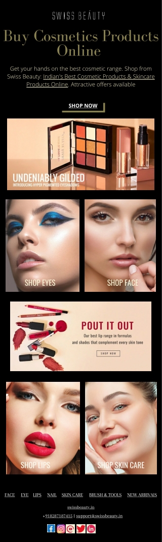 Swiss Beauty: Buy Cosmetics Products Online
