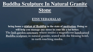 Buddha Sculpture In Natural Granite Stone
