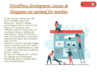 WordPress development courses in Durgapur