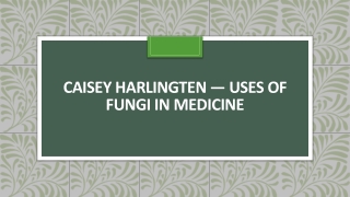 Caisey Harlingten — Uses of Fungi in medicine