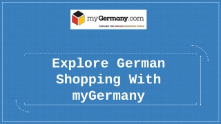 Explore German Shopping With myGermany