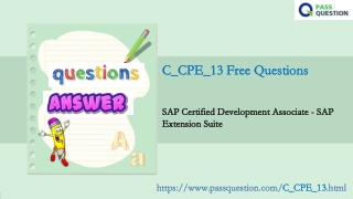 SAP Extension Suite C_CPE_13 Practice Test Questions