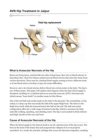 AVN Hip Treatment in Jaipur
