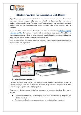 Effective Practices For Association Web Design