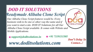 Alibaba Clone Script - Readymade Clone Script