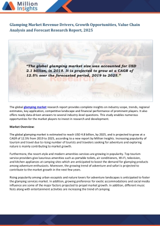 Glamping Market