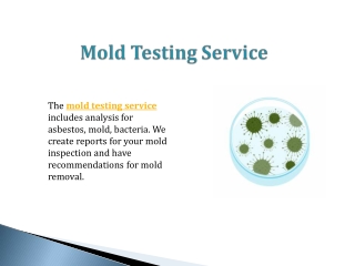 Mold Testing Service