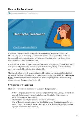 Headache Treatment in Jaipur