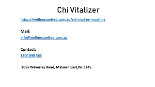 With The Chi Vitalizer Machine, You May Get Rid Of Muscle Problems