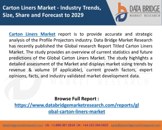 Carton Liners Market | Top Companies, Application, Regional Analysis and Future