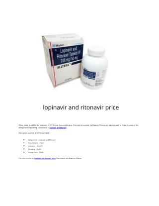 Lopinavir and Ritonavir