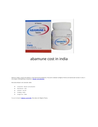 Abacavir and Lamivudine