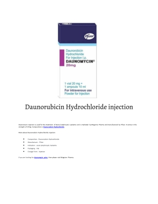 Daunorubicin Hydrochloride