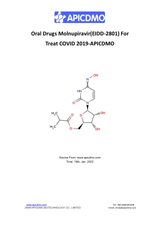 Oral Drugs Molnupiravir(EIDD-2801) For Treat COVID 2019-APICDMO