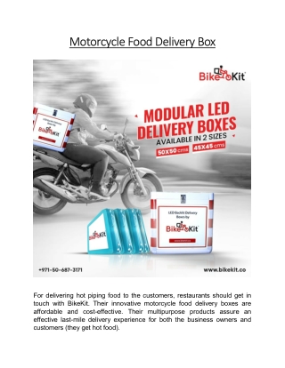 Motorcycle Food Delivery Box