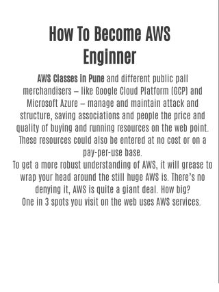 AWS Training in Pune