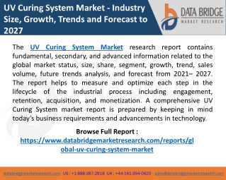 UV Curing System Market Growing at 11.82% CAGR To Hit $8.49 billion, Size, Share