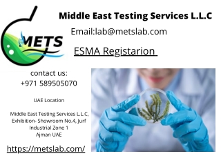 ESMA Registarion | Metslab - UAE