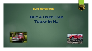 Buy A Used Car Today In NJ|Elite Motor Cars