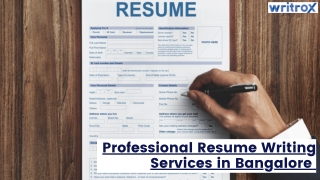 Professional Resume Writing Services in Bangalore